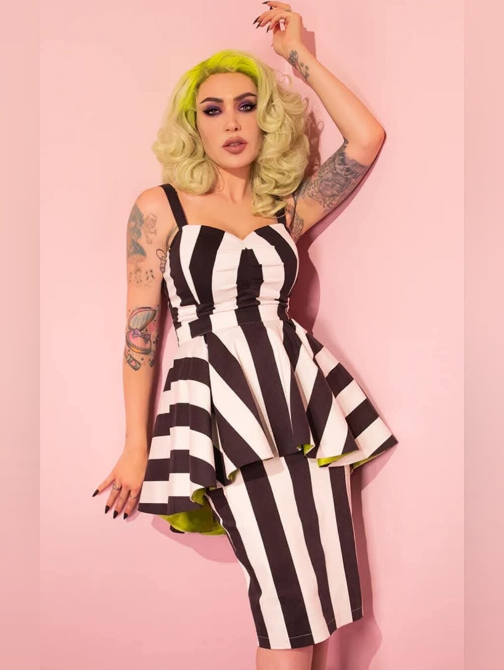 Vixen By Micheline Pitt Beetlejuice Ghost With The Most Dress, Size XL NWT